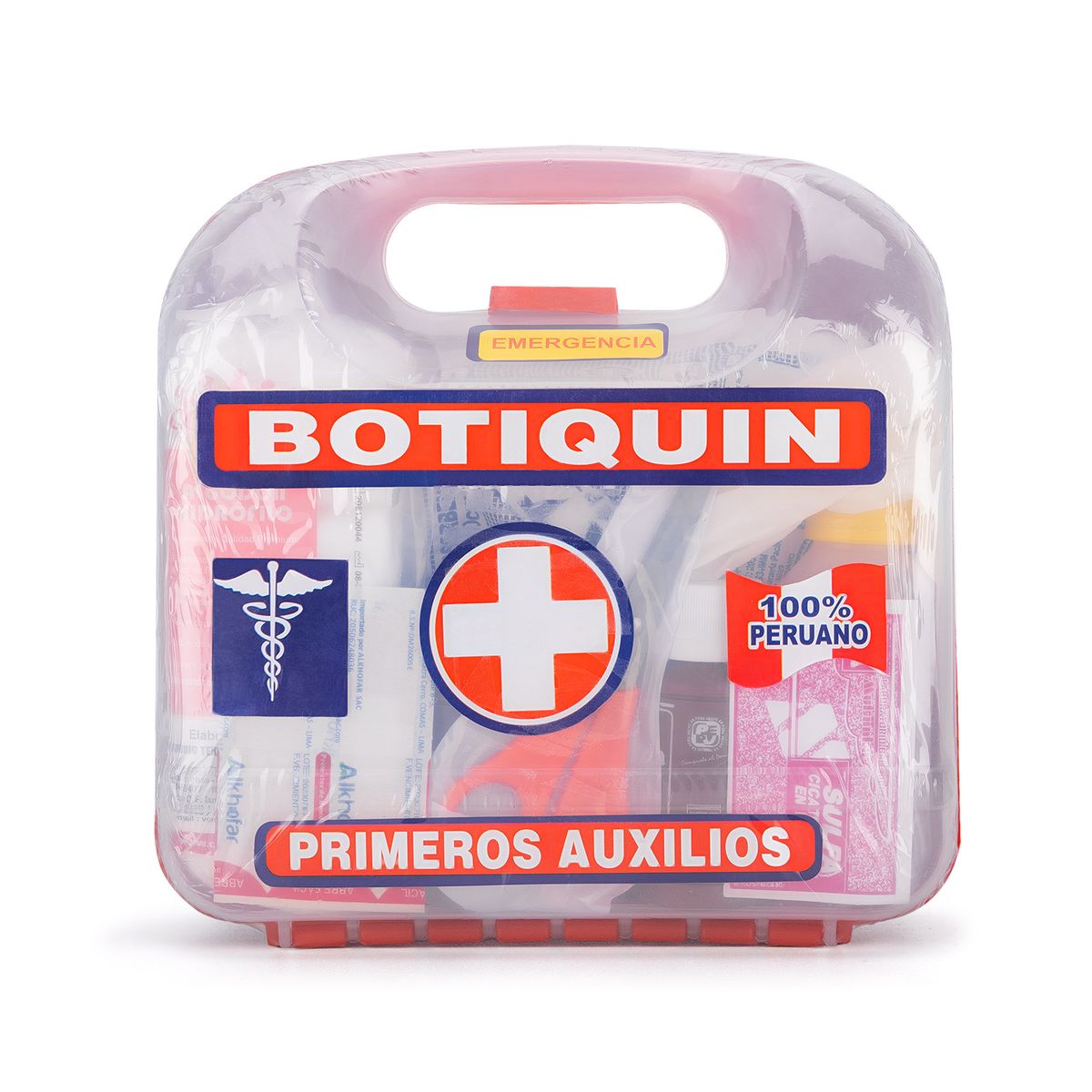 GENERICO - Botiquín de Plástico Kit Completo Tipo Lonchera 20 X 20 CM
