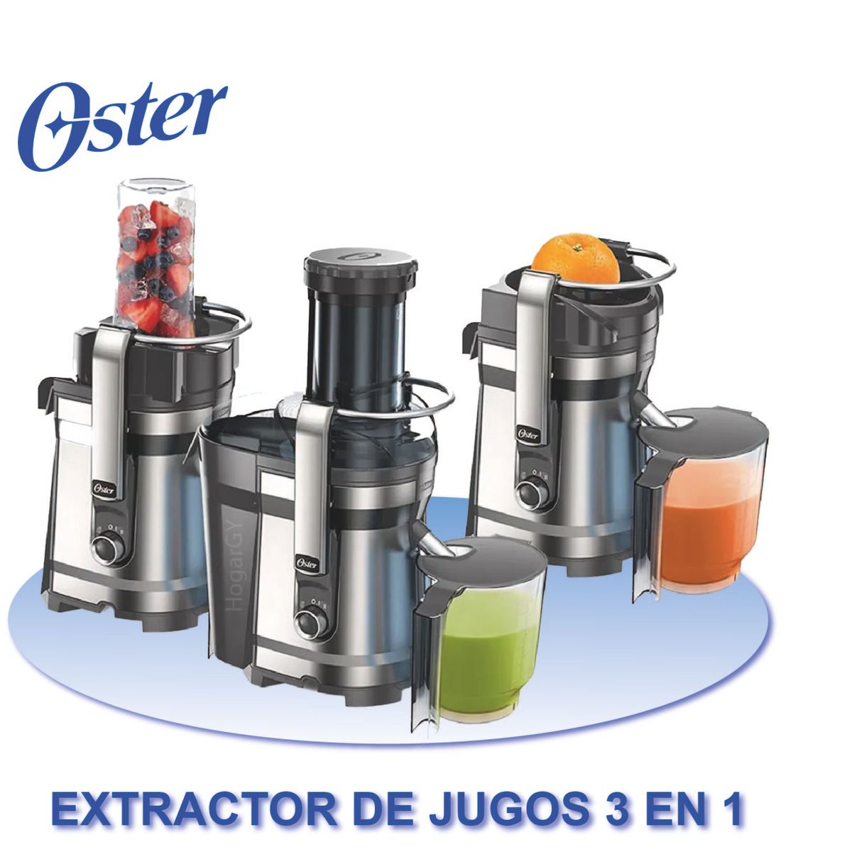 OSTER - Extractor de Jugos 3 en 1 FPSTJE318C 1000W
