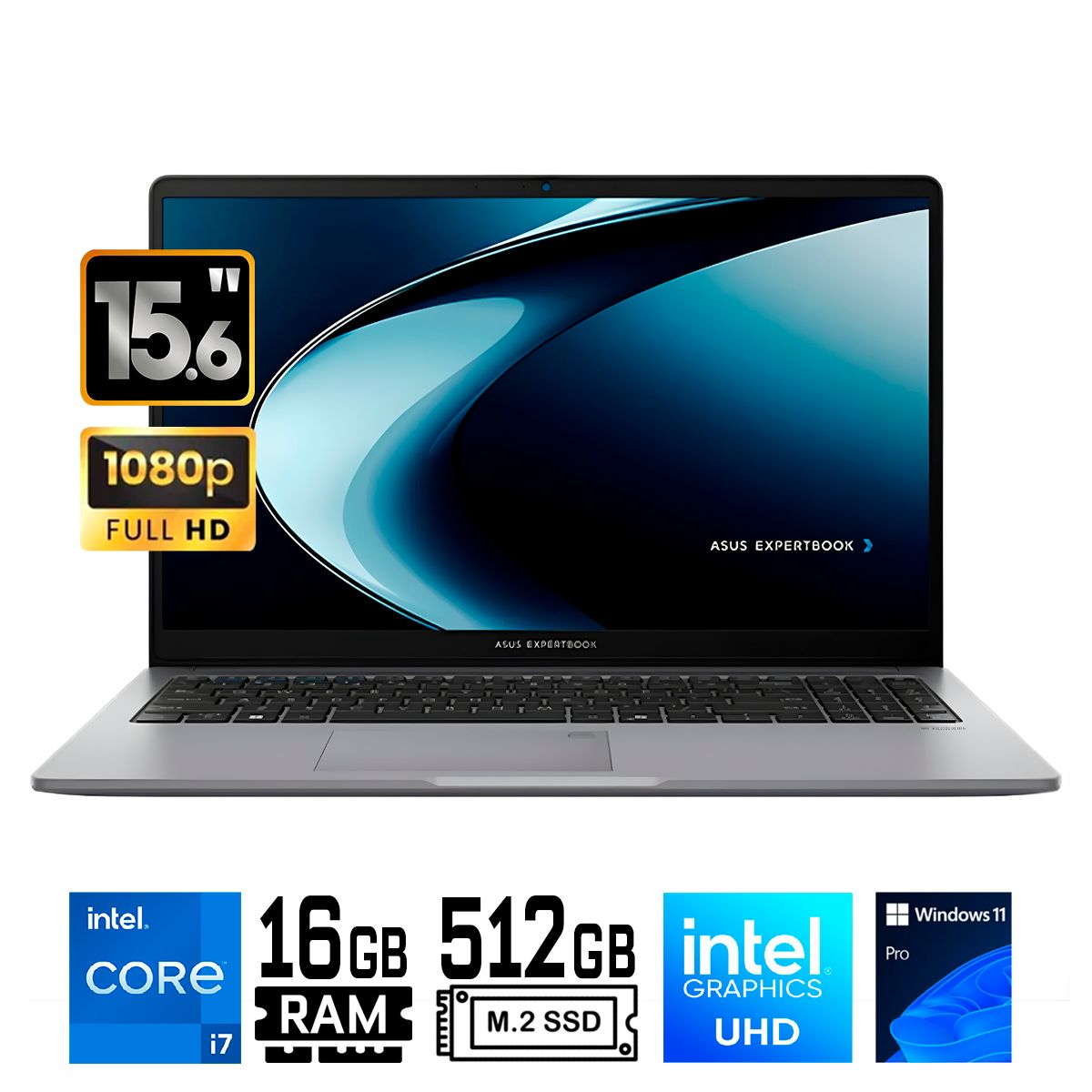 ASUS - Laptop ASUS EXPERTBOOK P1, intel Core i7 13620H, Ram 16GB, SSD 512 GB, 15.6" (FHD90NX0881-M01JS0)