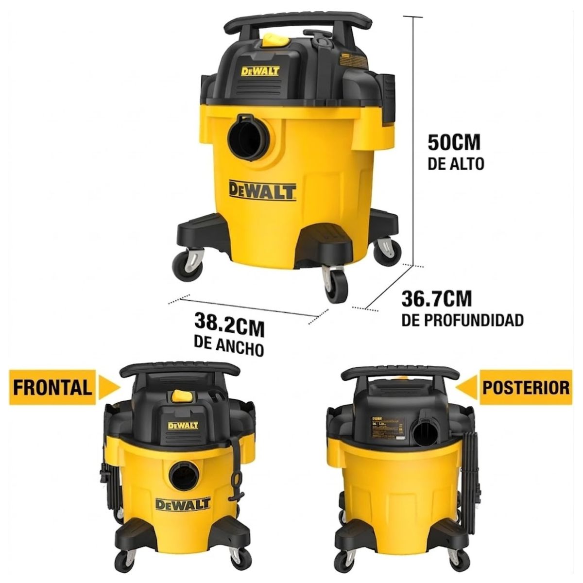 DEWALT - Aspiradora y sopladora de polvo y liquido 20 litros 1050W DXV20P-B2  DEWALT