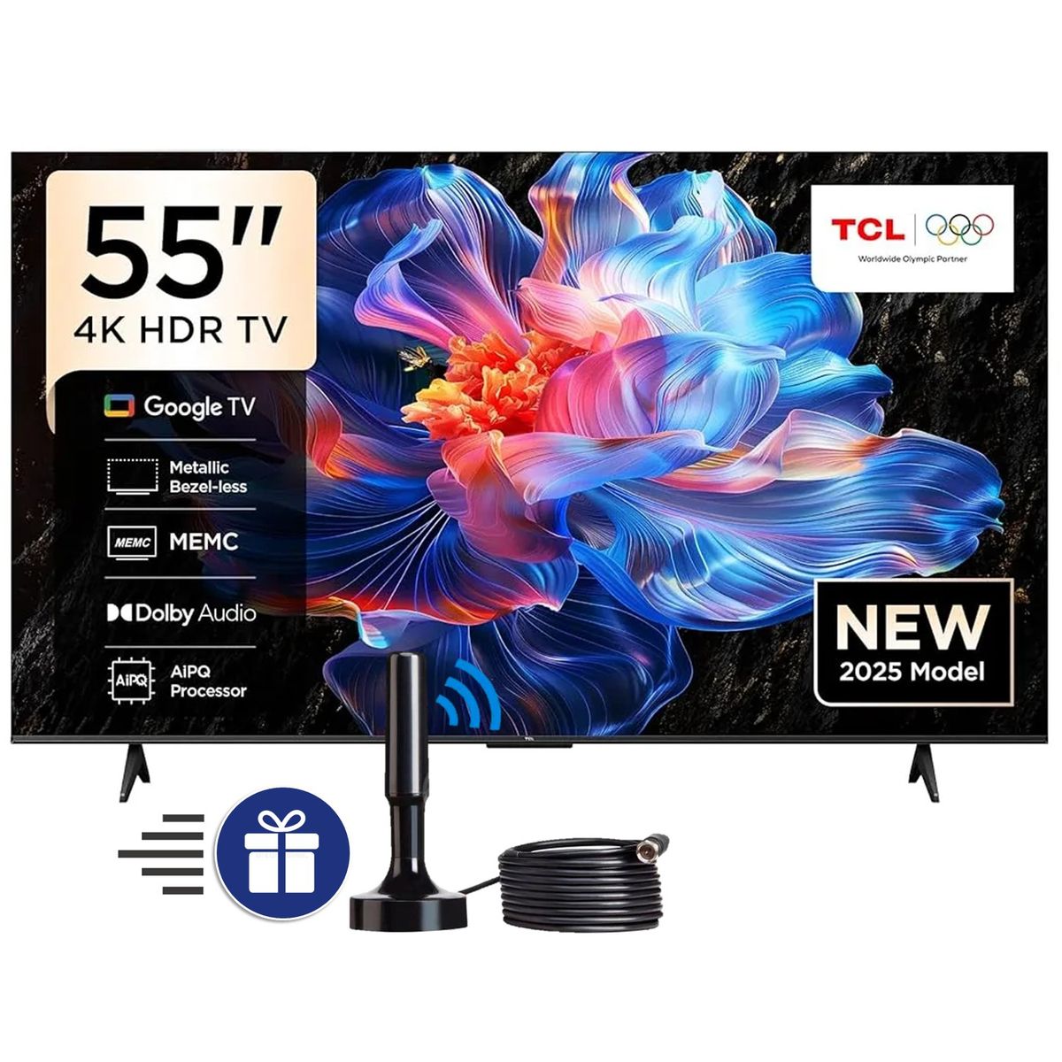 TCL - Televisor TCL 55 UHD 4K Smart TV 55P6K + Regalo