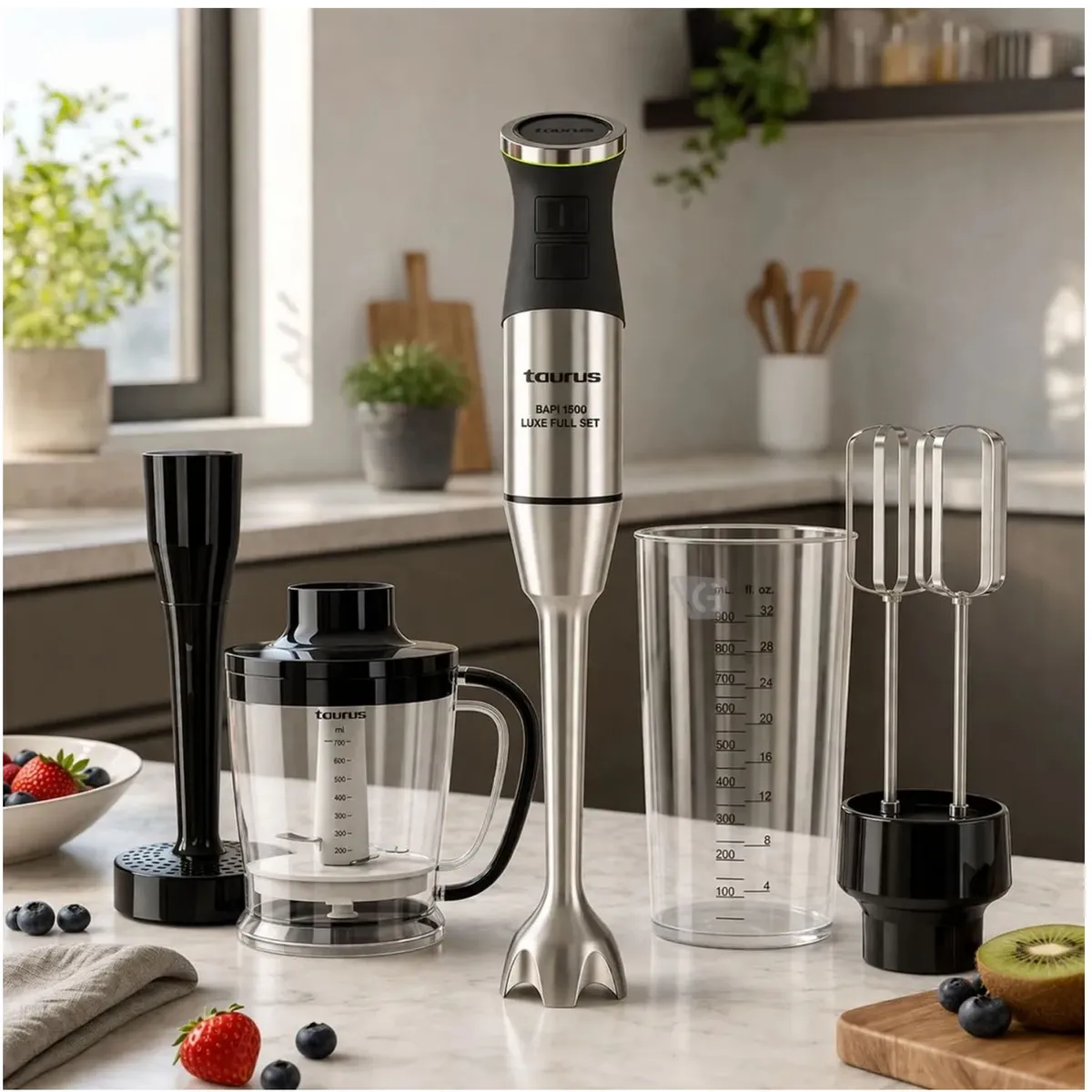 TAURUS - Batidora de Inmersion Taurus Bapi 1500 Luxe Full Set