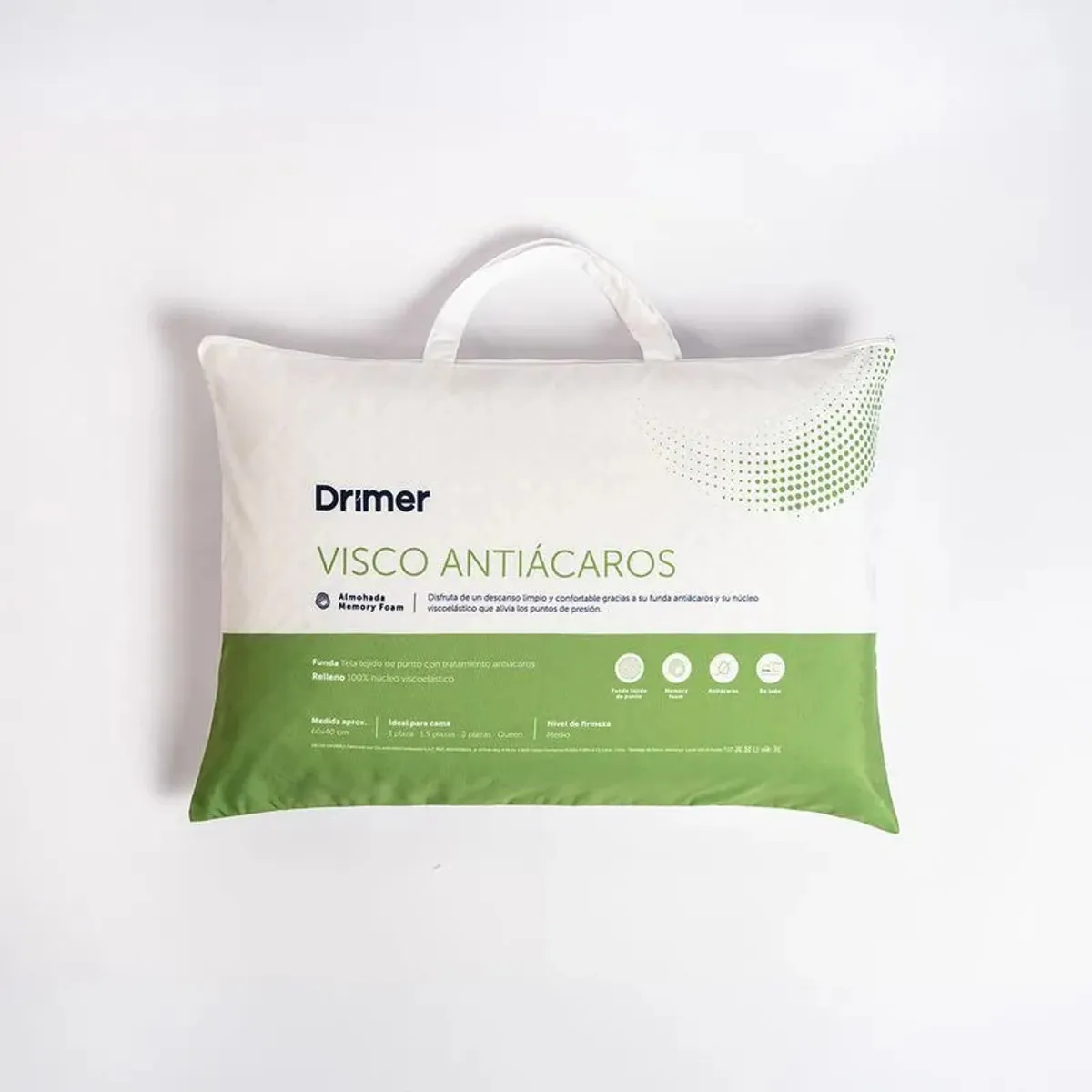 DRIMER - Almohada Drimer Visco Bamboo Estándar 60x40 cm