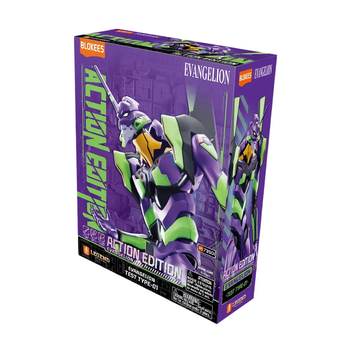 Hasbro - Blokees Evangelion Unidad 01 EVA-01 Action Edition Figura de Acción Armable - 73501