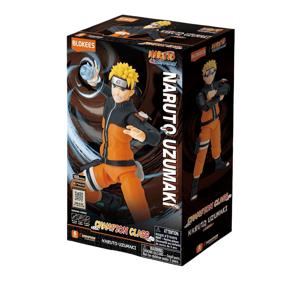Hasbro - Blokees Naruto Uzumaki Naruto Champion Class 02 Figura de Acción Armable - 75602