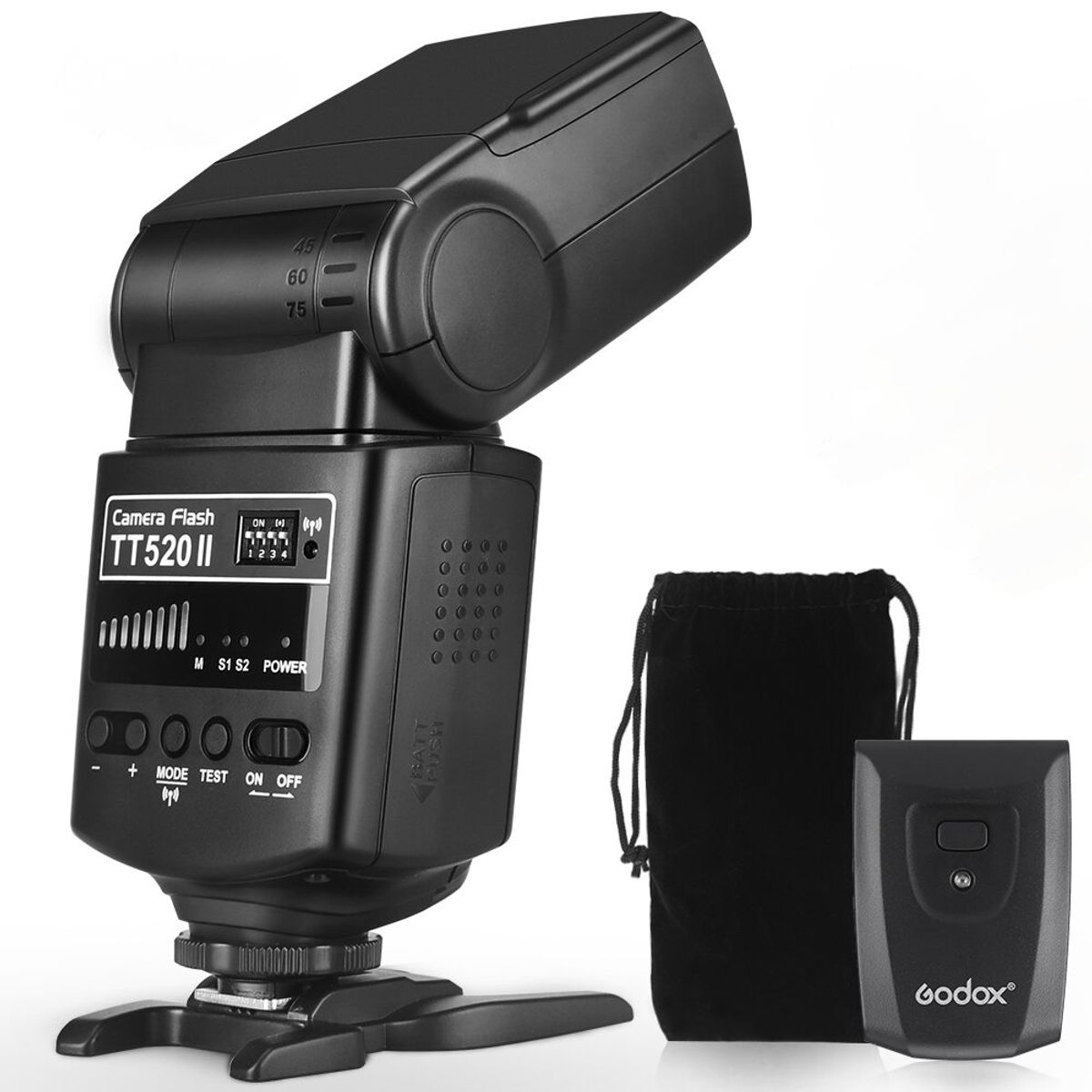 GODOX - Godox TT520II Speedlite Cámara Flash inalámbrico con disparador para Canon Nikon Sony Olympus
