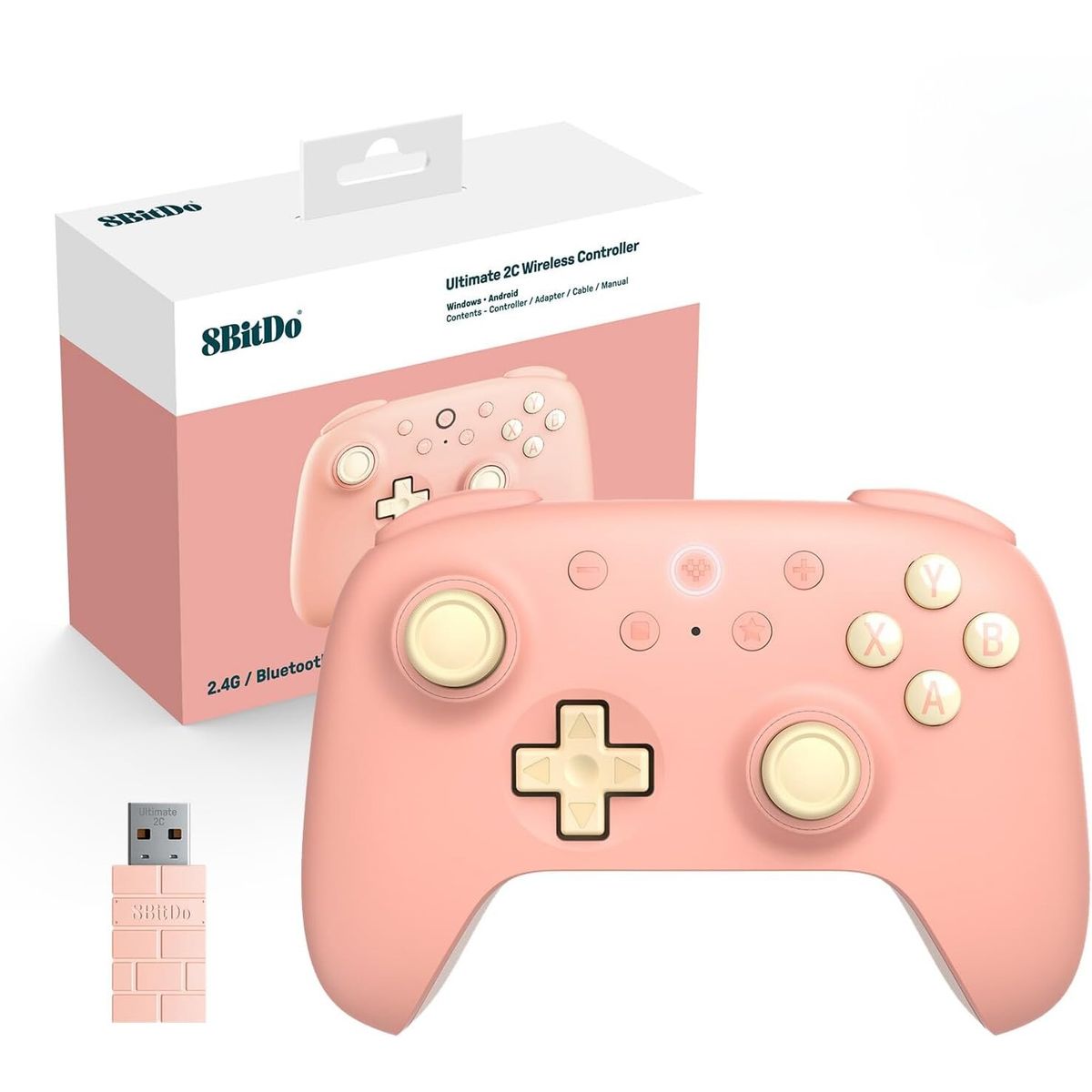 8BITDO - Controlador inalámbrico 8Bitdo Ultimate 2C para PC con Windows y Android - Rosa
