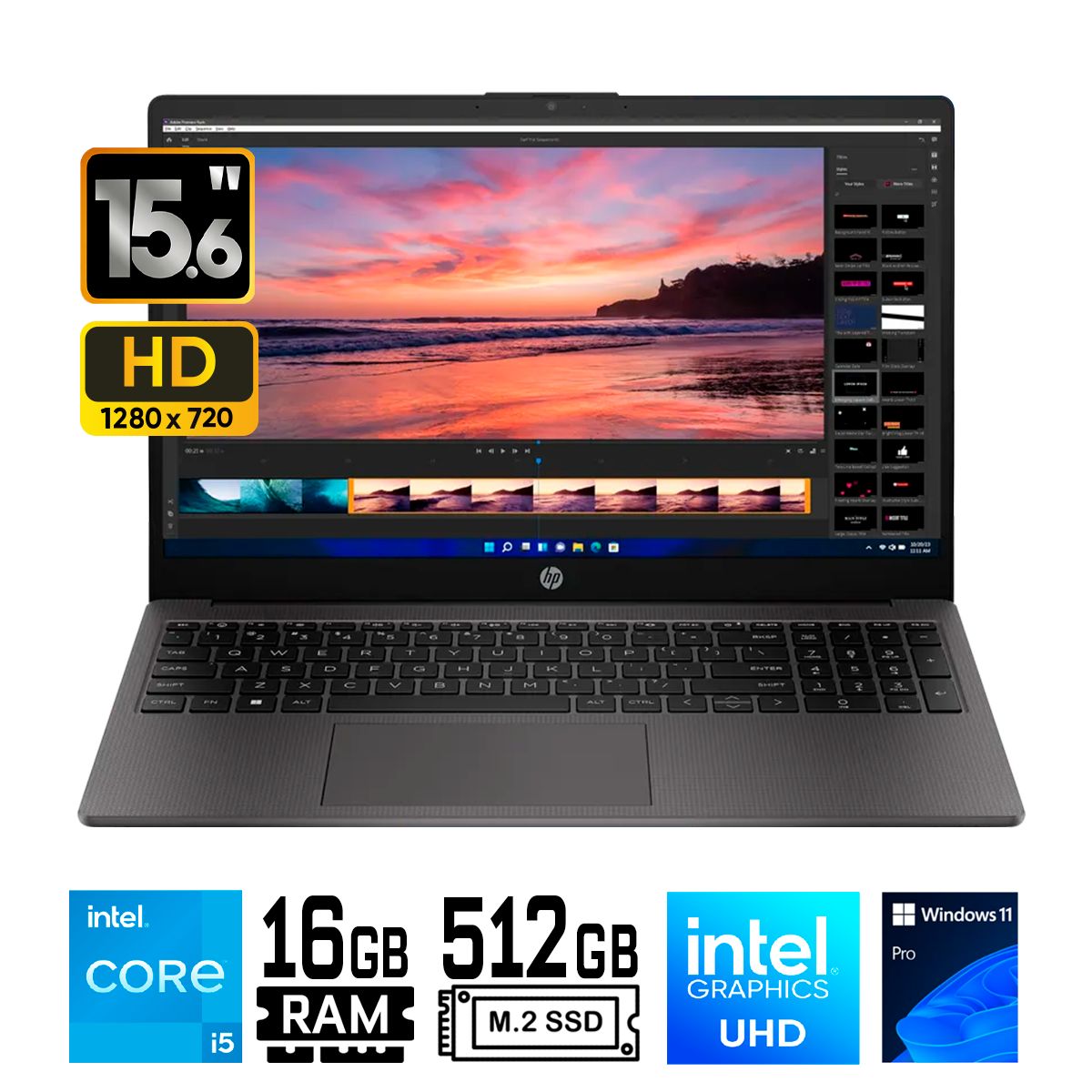 HP - Laptop HP 250 G10 intel Core i5 13va Gen Ram 16GB SSD 512GB 156 HD Windows 11