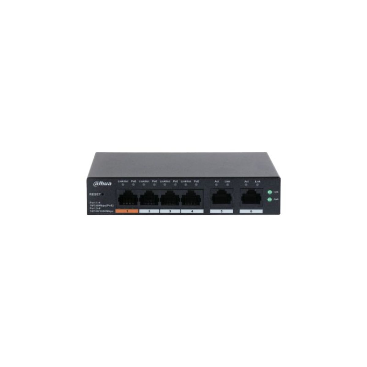 DAHUA - Dahua CS4006-4ET-60 Switch Administrable 6 Puertos con 4 PoE 60W Cloud Desktop