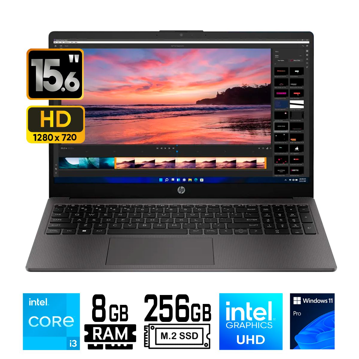 HP - Laptop HP 250 G10 INTEL CORE i3  Ram 8GB  SSD 256GB  15.6" HD Win 11