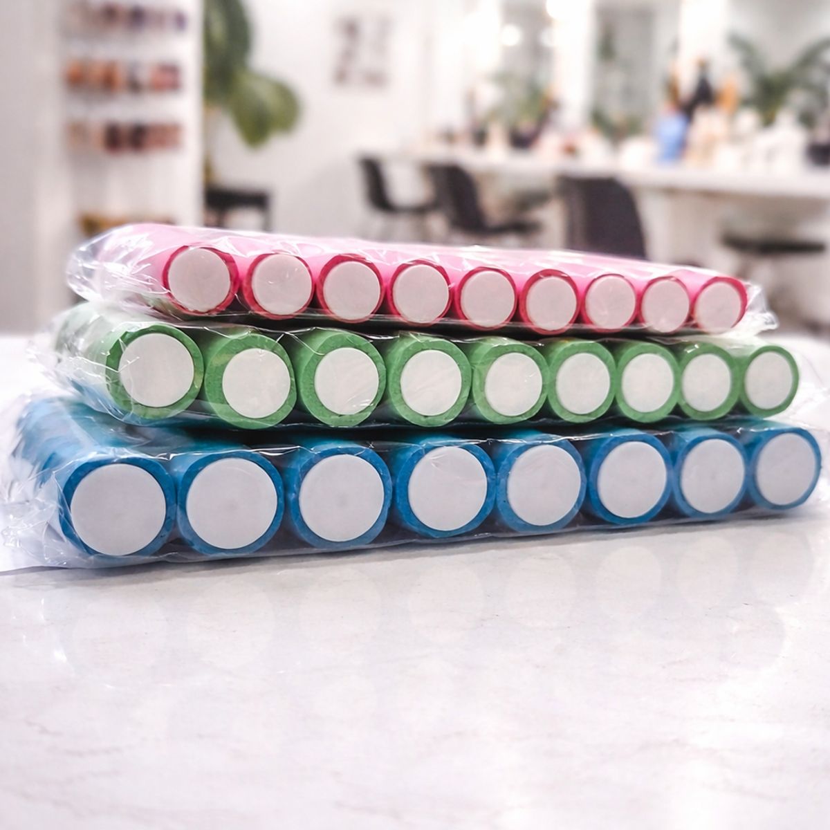 MAJIKA - Set de Tubos Flexibles T-02 para Rizos x10 Unidades Colores Surtidos Profesional