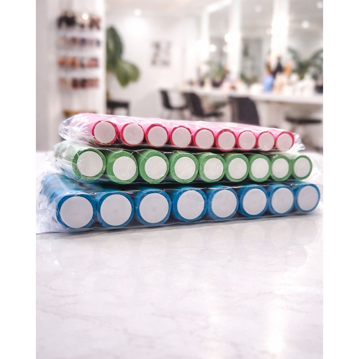 MAJIKA - Set de Tubos Flexibles T-02 para Rizos x10 Unidades Colores Surtidos Profesional