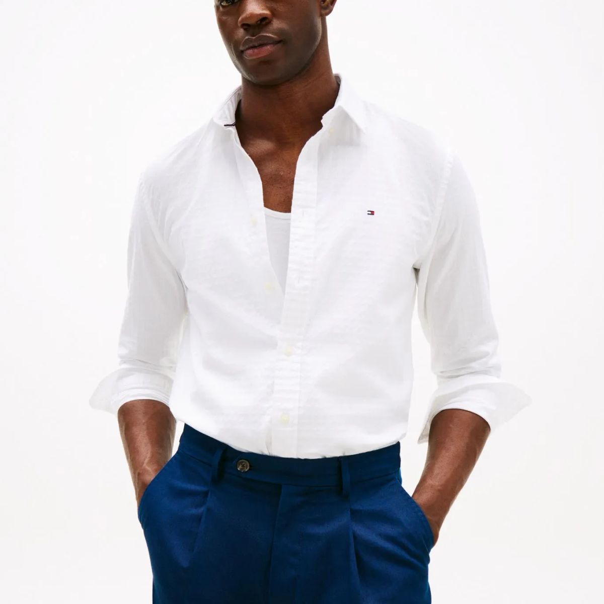TOMMY HILFIGER - CAMISA DOBBY STRUCTURE RF SHIRT TH