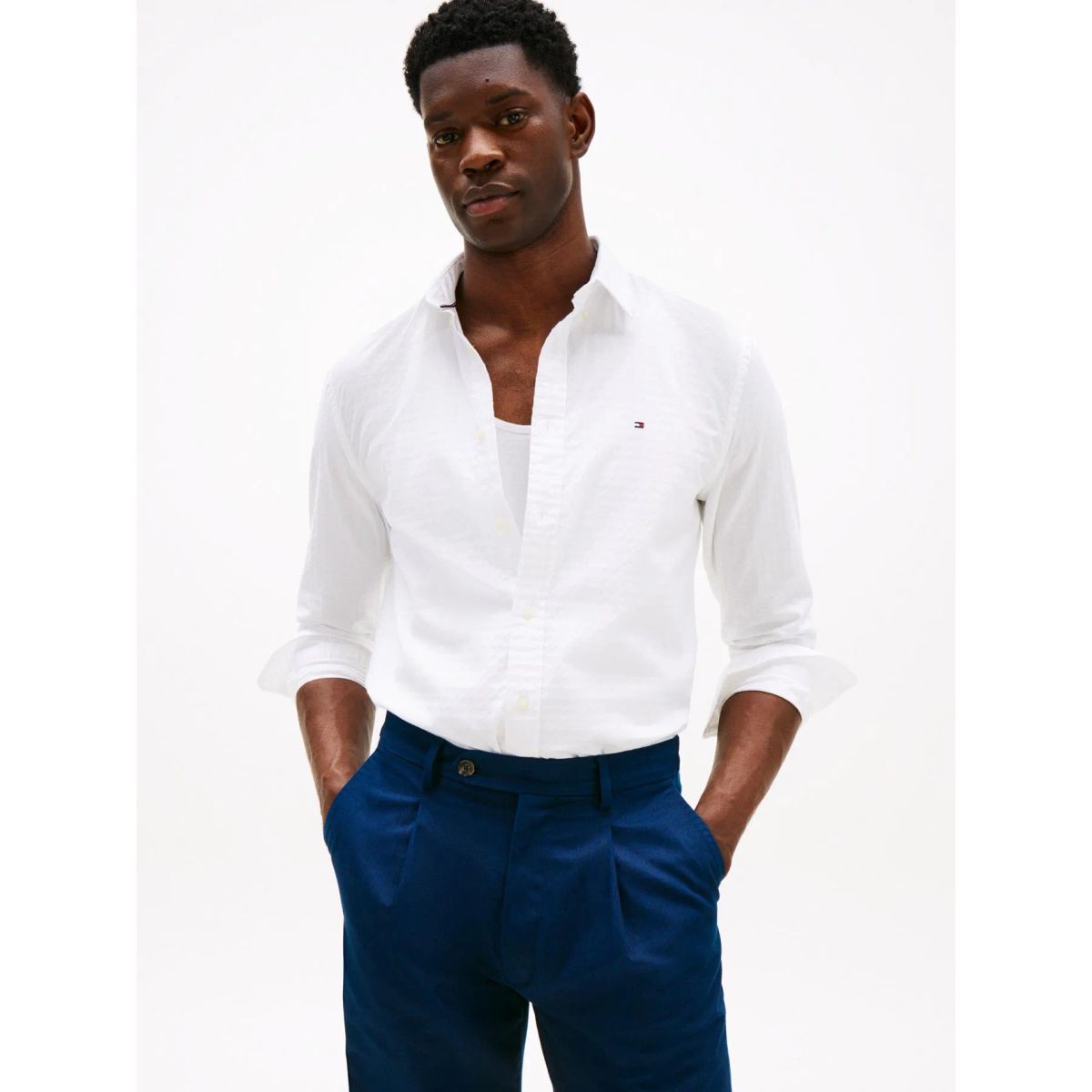 TOMMY HILFIGER - CAMISA DOBBY STRUCTURE RF SHIRT TH
