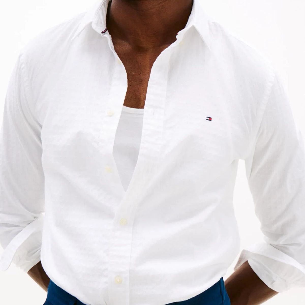 TOMMY HILFIGER - CAMISA DOBBY STRUCTURE RF SHIRT TH
