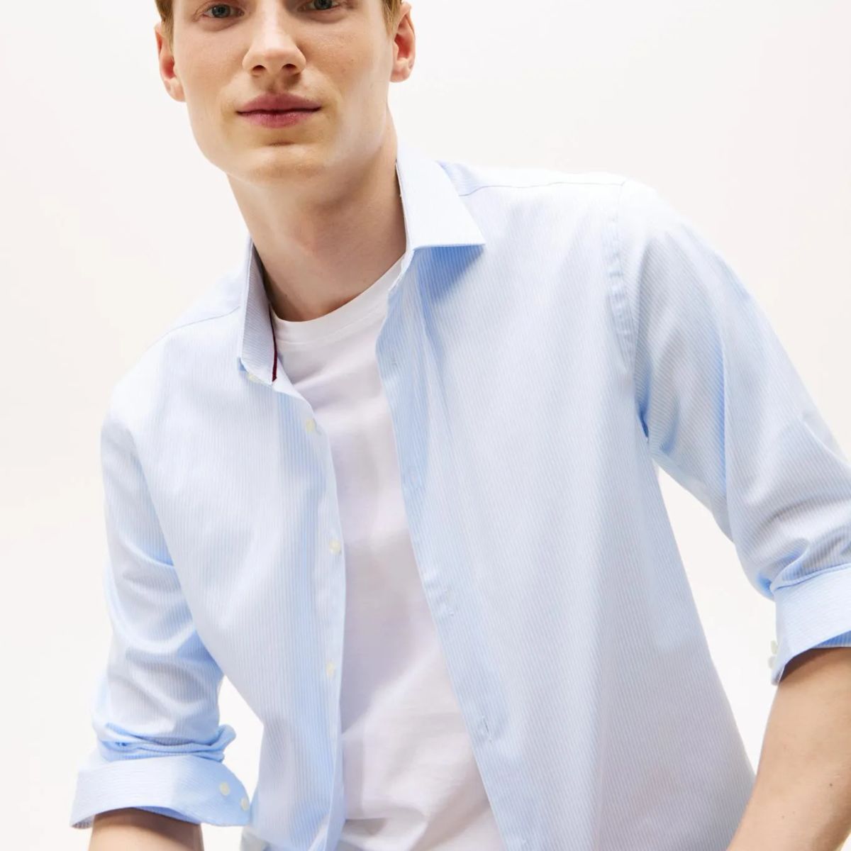 TOMMY HILFIGER - CAMISA DC FLEX COLLAR STRIPE SHIRT TH