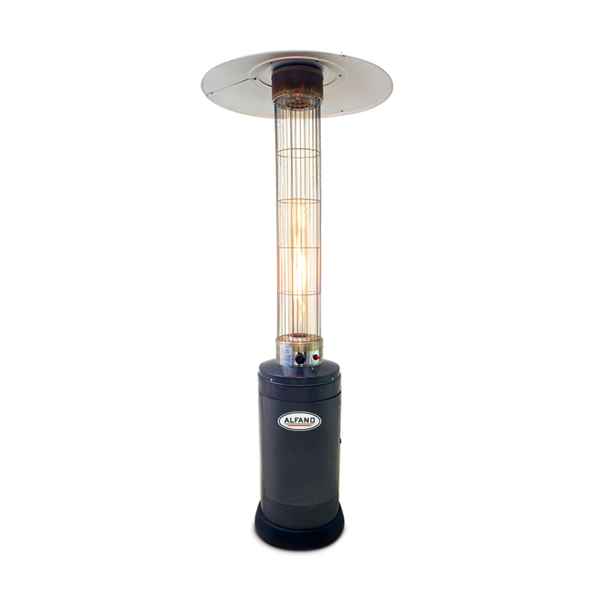 ALFANO - Estufa a Gas ALFANO hasta 30 m² 12000w para Terraza o Patio HMXD-EGLASS
