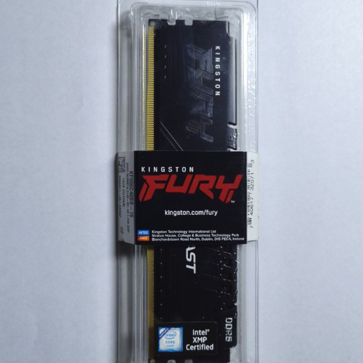 KINGSTON - MEMORIA RAM KINGSTON 16GB5600MHZ DDR5 FURY BEAST  KF556C40BB-16  NEGRO
