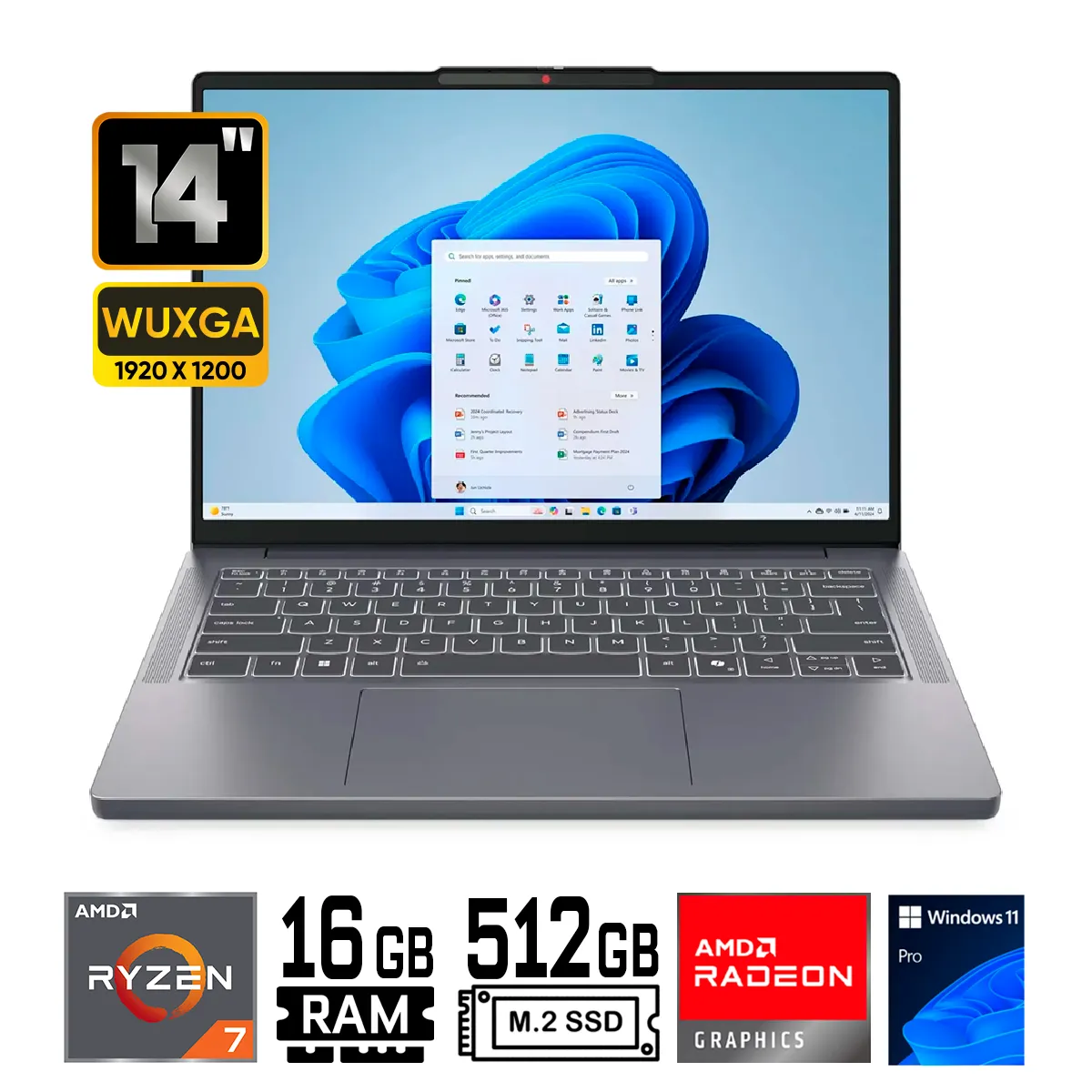 LENOVO - Laptop LENOVO IDEAPAD SLIM 3 14ARP10 AMD RYZEN 7 7735HS  Ram 16GB SSD 512GB 14" WUXGA OLED