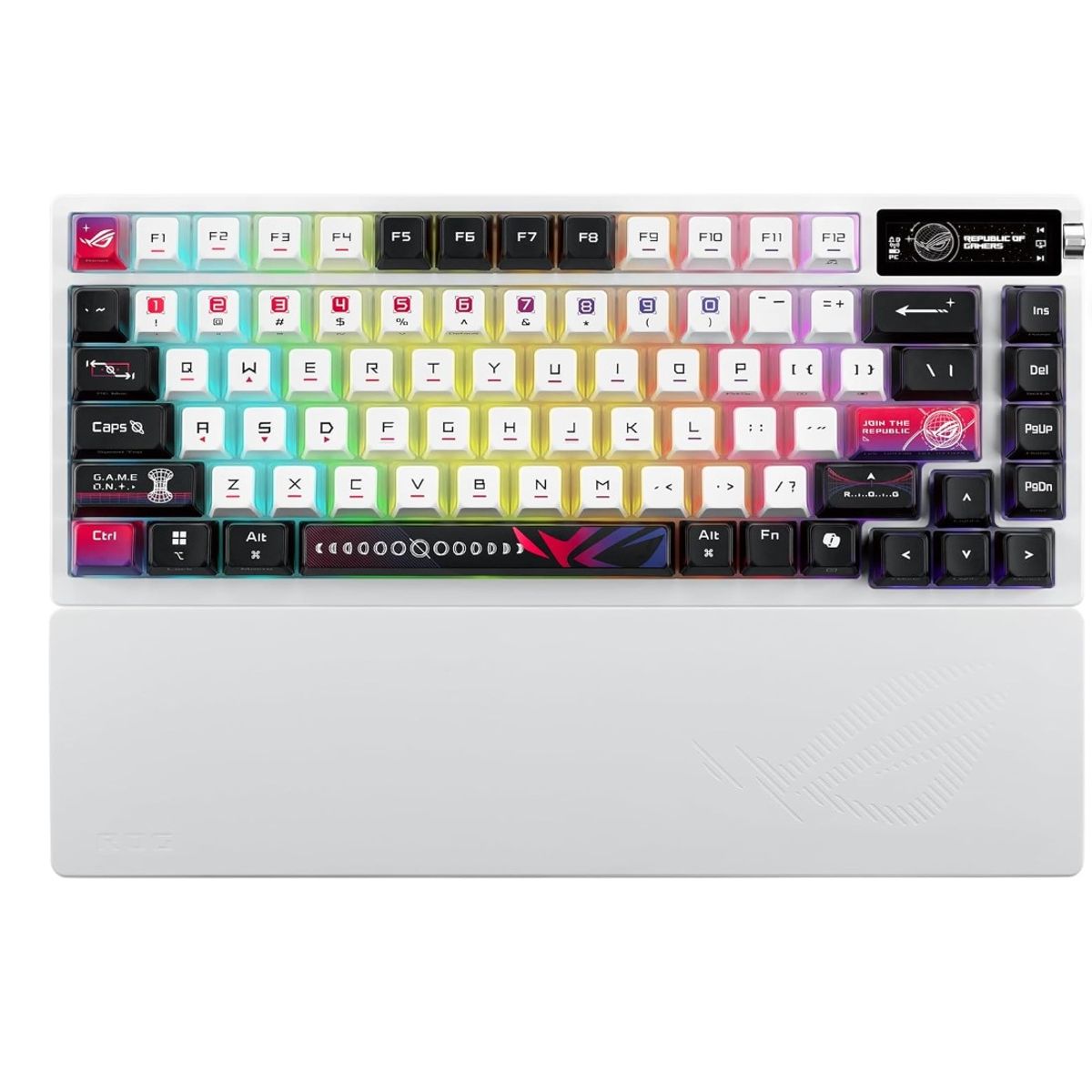 GRAVASTAR - Teclado Mecánico Inalámbrico ASUS ROG Azoth, RGB, OLED, Tri-Mode