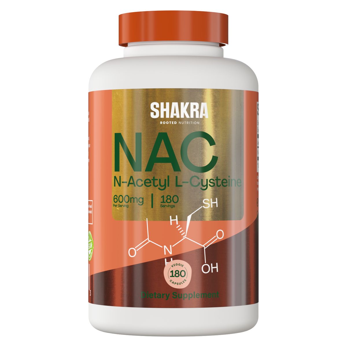 GENERICO - Shakra Nac N Acetil Cisteina 600mg 180 Capsulas