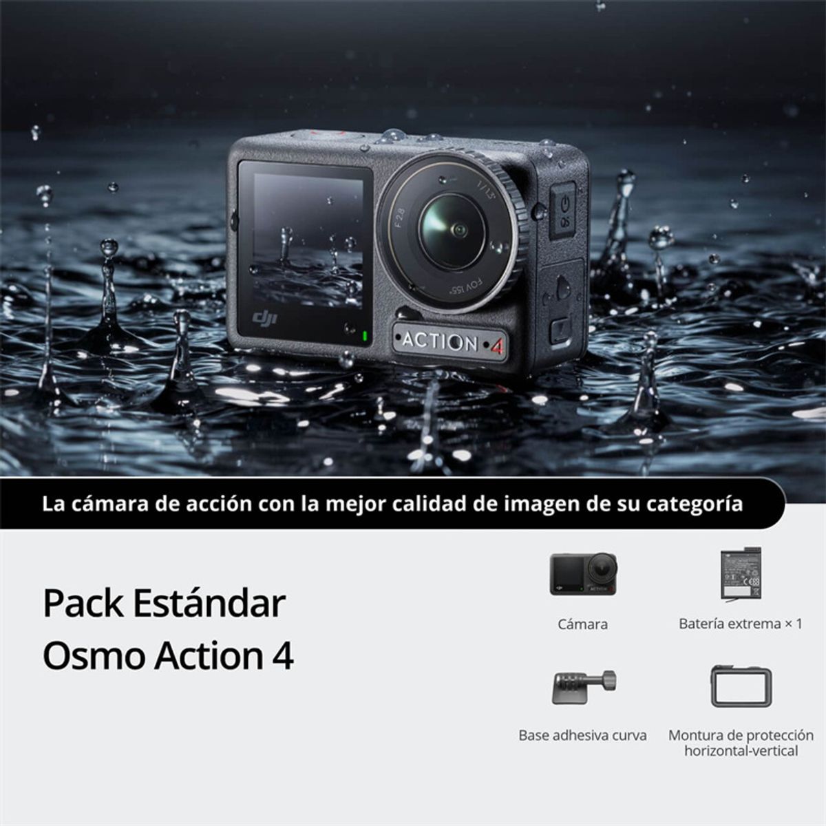 DJI - Pack Estándar Osmo Action 4 Cámara de acción