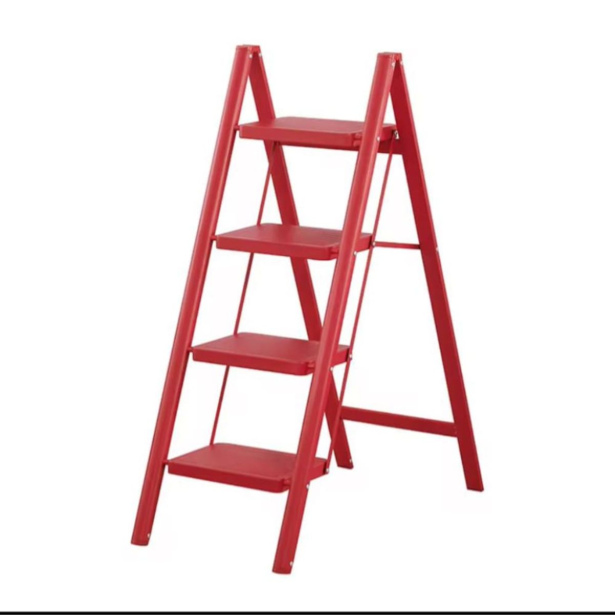 GENERICO - Escalera plegable 4 escalones resistente compacta antideslizante uso hogar oficina