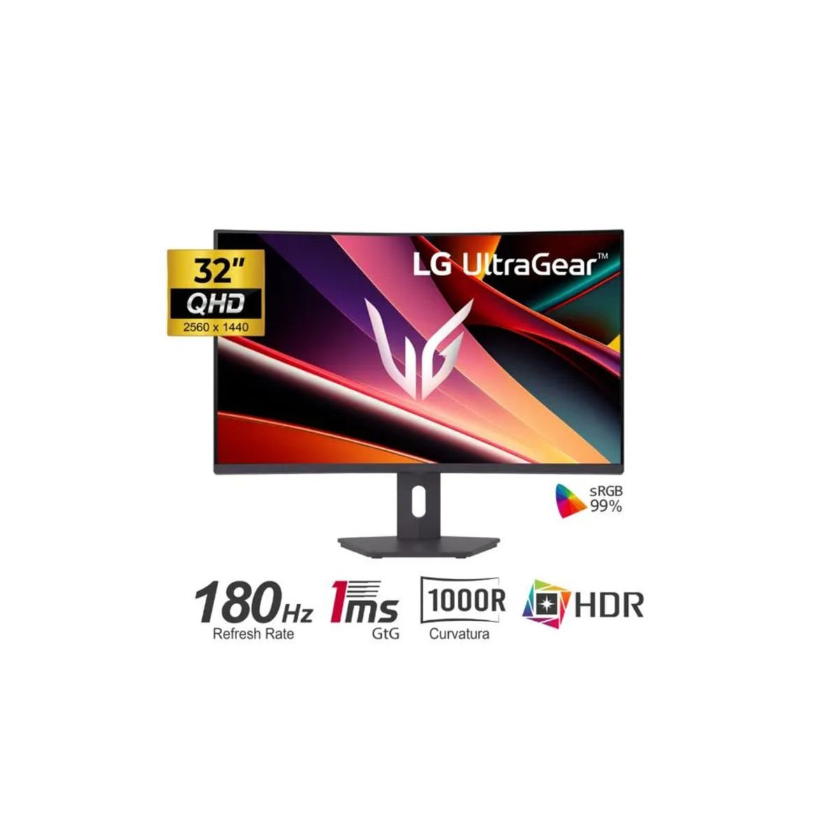 LG - Monitor LG UltraGear 32G600A-B 32 Curvo VA QHD FreeSync