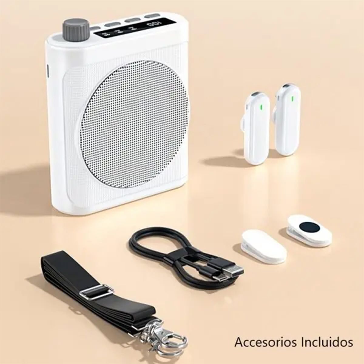 SEISA - Amplificador de Voz Portátil con Micrófonos Inalámbricos - Recargable