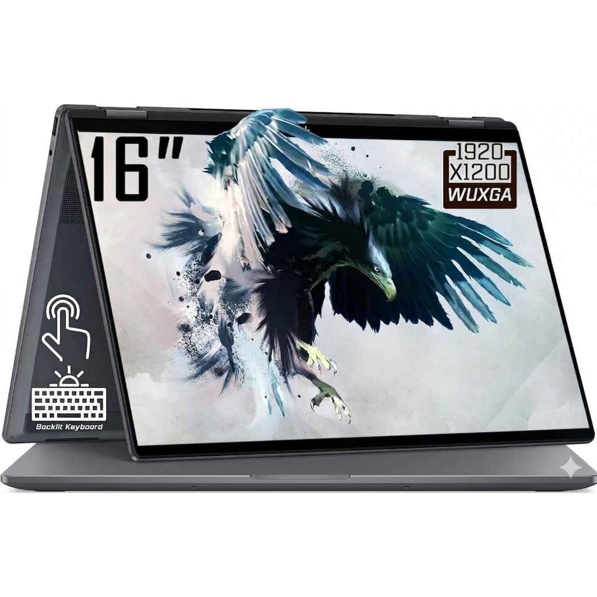 HP - Laptop HP OmniBook X Flip 2-in-1 Copilot+ PC 16" 2K Touch Intel Core Ultra 7 256V 16GB 1TB SSD