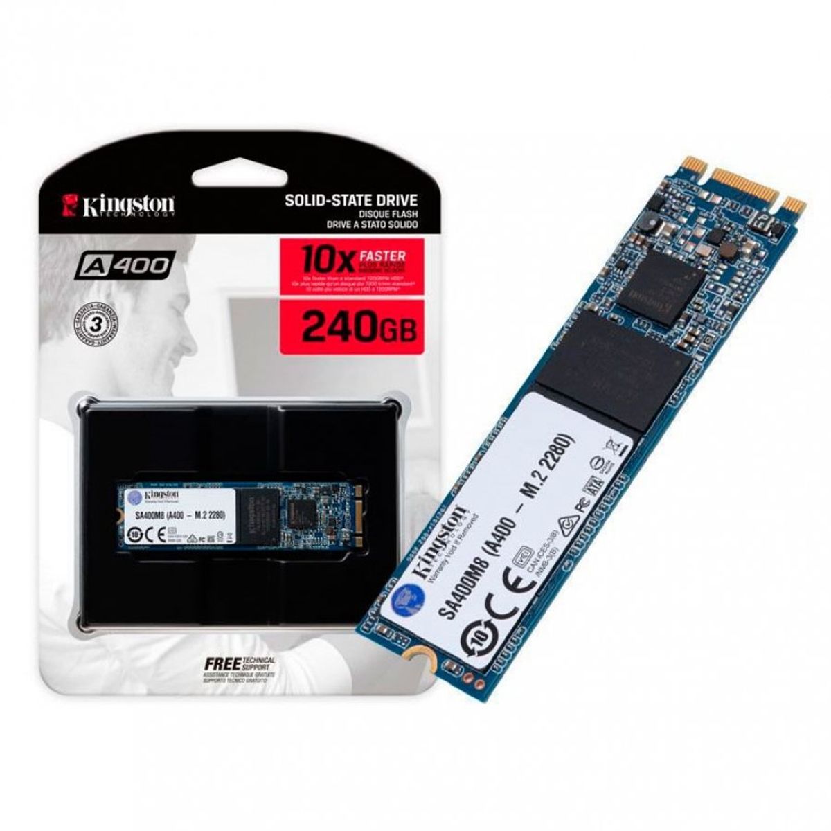 KINGSTON - DISCO SOLIDO 240GB M.2 SATA KINGSTON SA400M8240GB