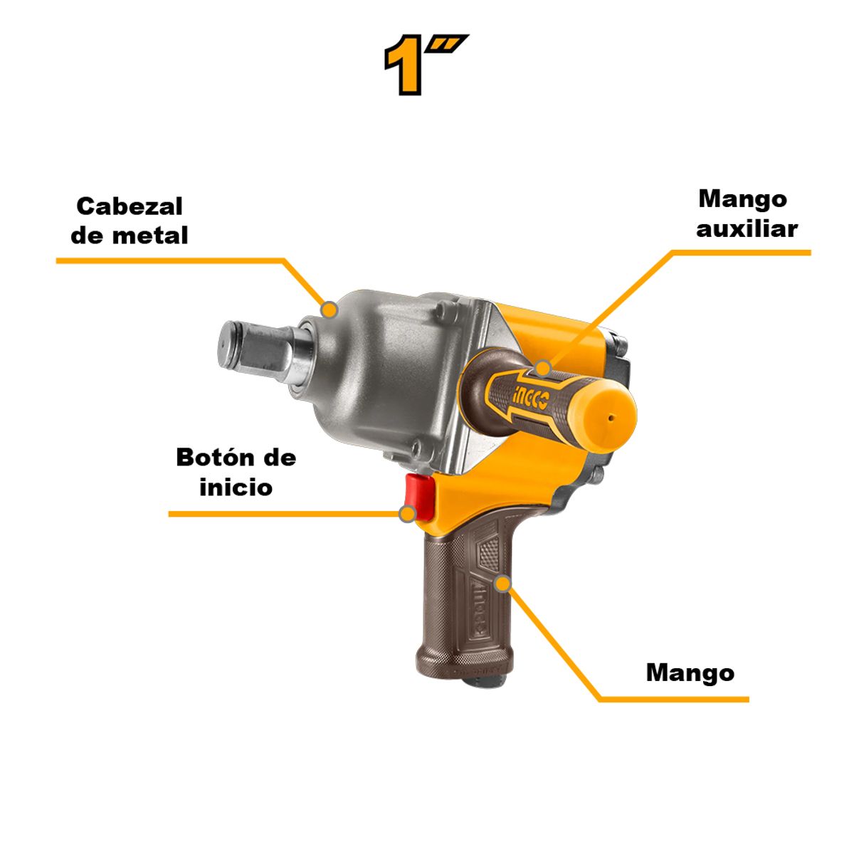 INGCO TOOLS - LLAVE DE IMPACTO NEUMÁTICA 1 INGCO AIW11223