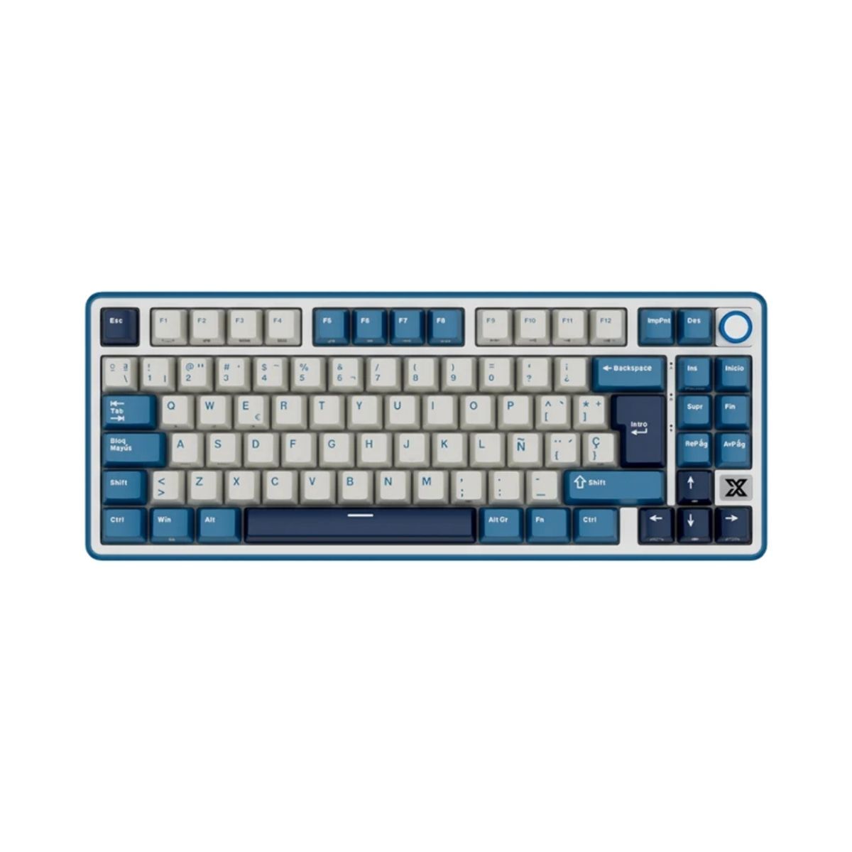 ROYAL KLUDGE - Teclado Royal Kludge RK X87 Wired 75% Blue Switch Creamy