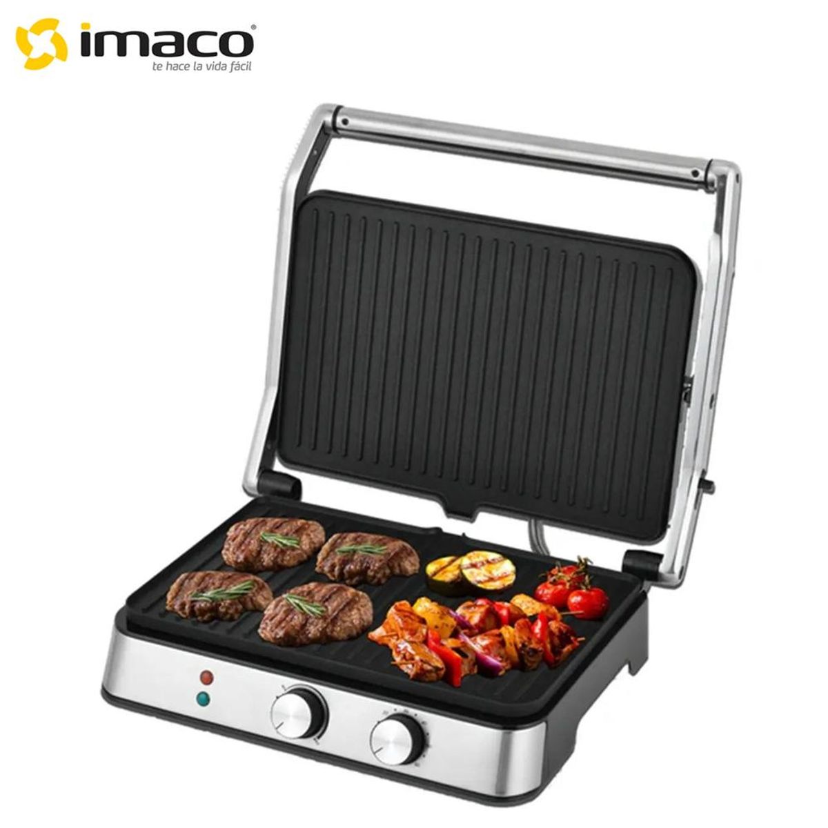 IMACO - Grill Panini XL 6 Panes IG3423: Parrilla Eléctrica Rápida y Versátil