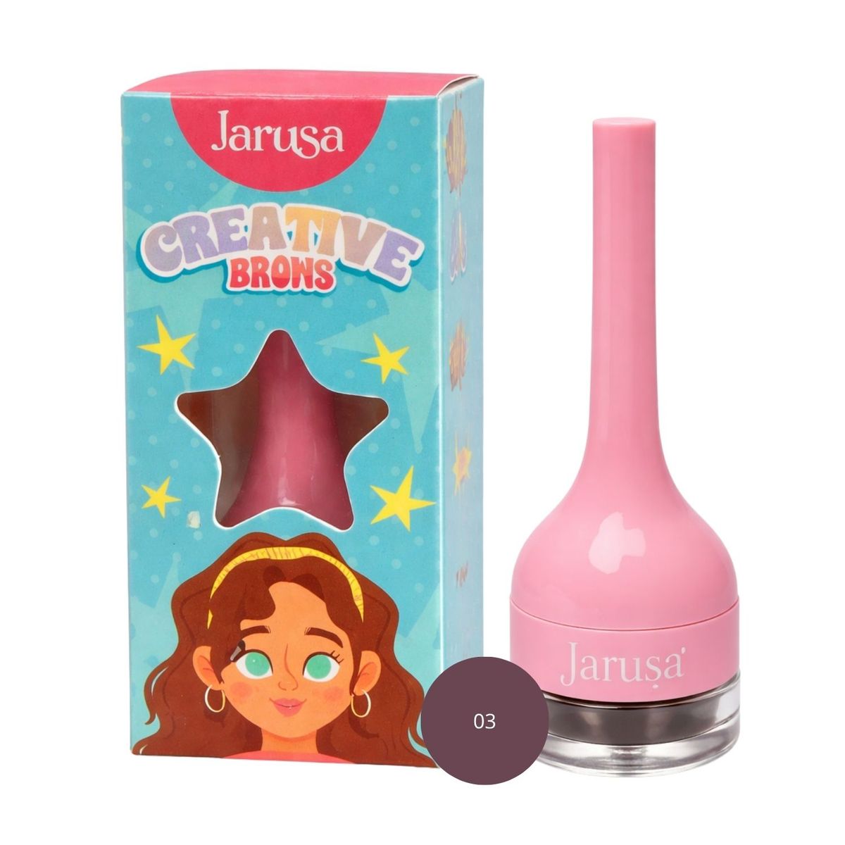 GENERICO - Gel y sombra cejas Marron Oscuro Tono 03 - JARUSA