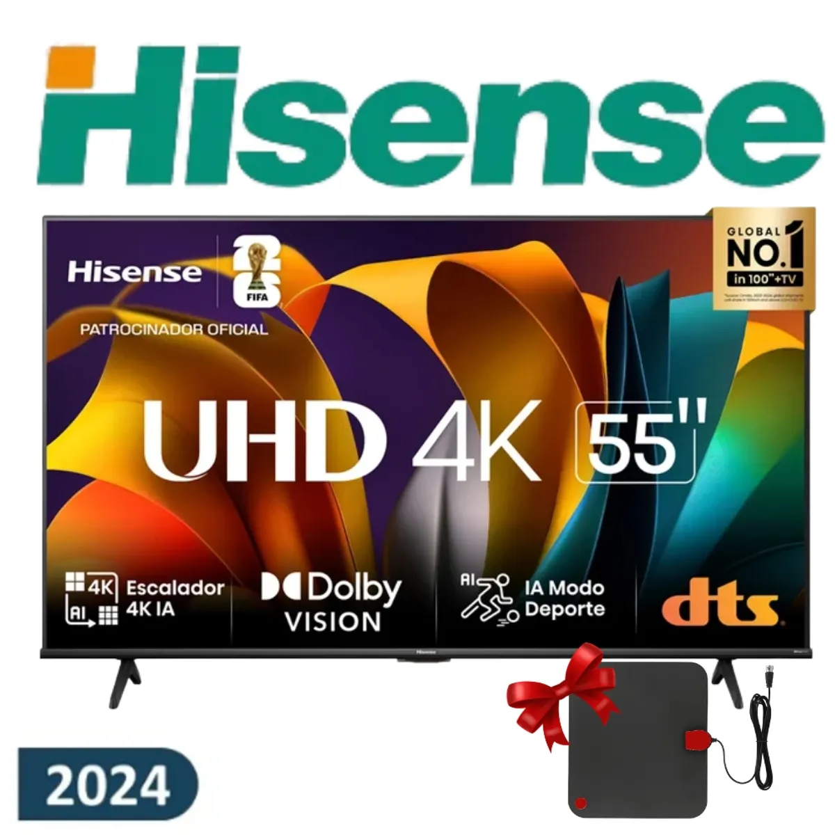 HISENSE - TELEVISOR 55 HISENSE UHD 4K MOD 55A6N+ REGALO ANT. DIGITAL