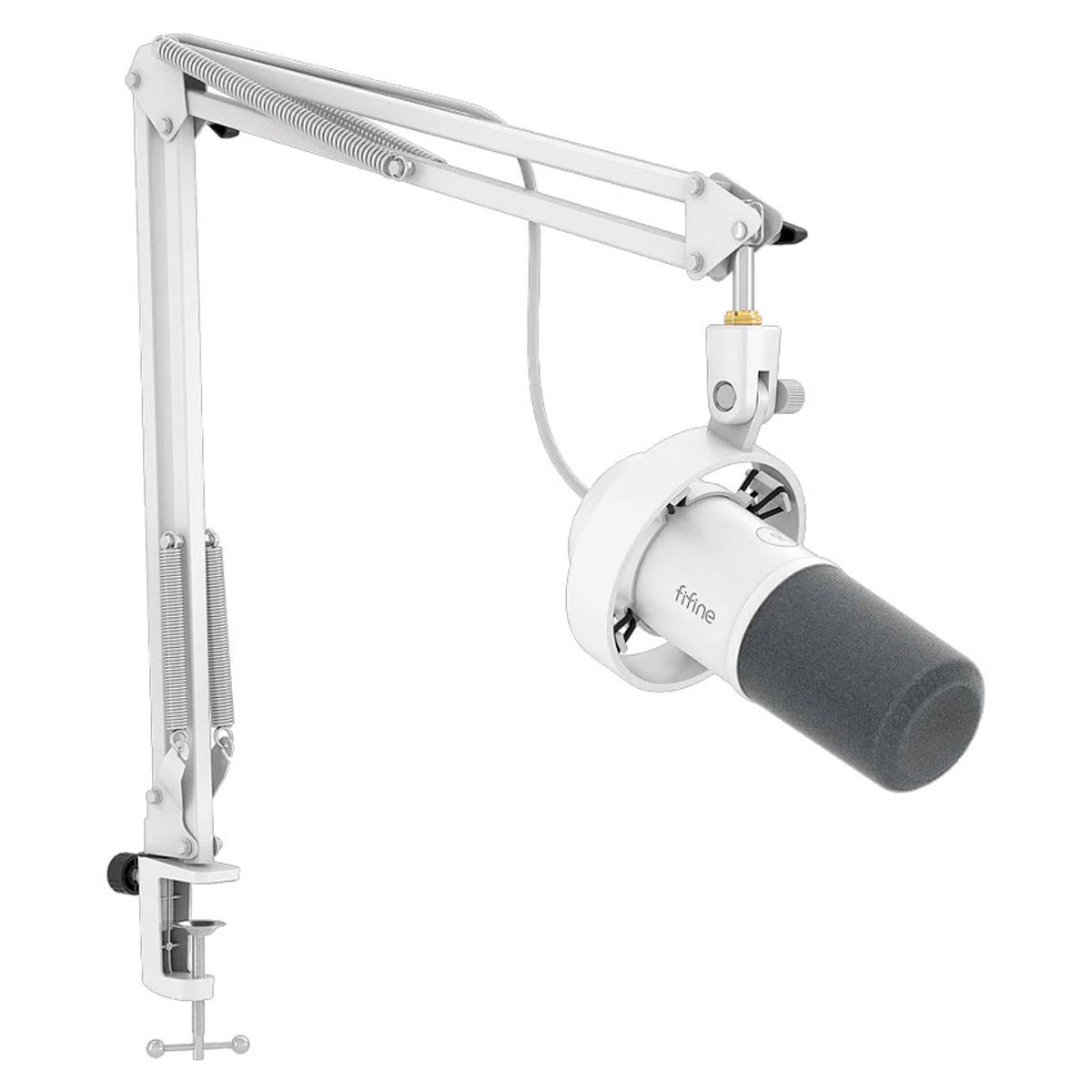 FIFINE - Micrófono Fifine K688CT WHITE Dinámico con Brazo