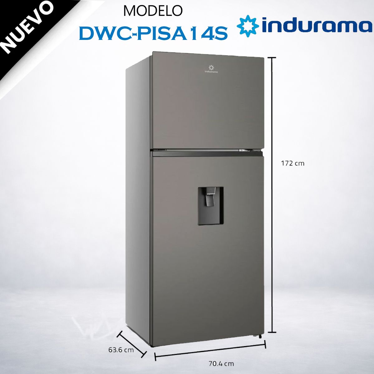 INDURAMA - Refrigeradora Indurama Con Dispensador 379LT RI-469DI - Croma