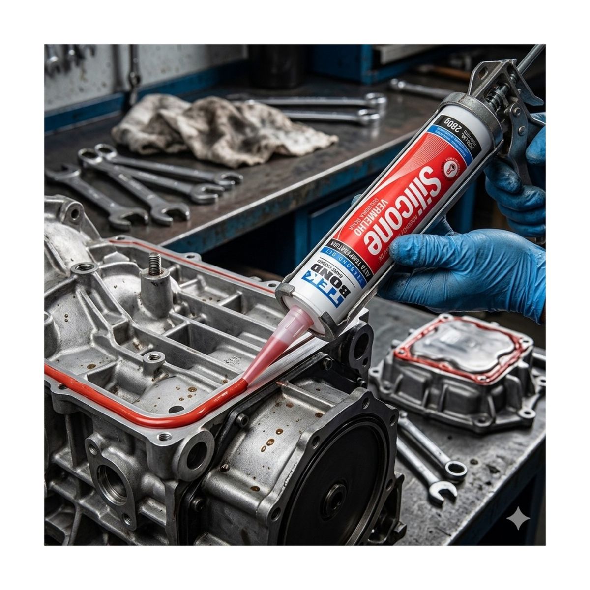 TEKBOND - Silicona Alta Temperatura Rojo 280gr TEKBOND x 12und