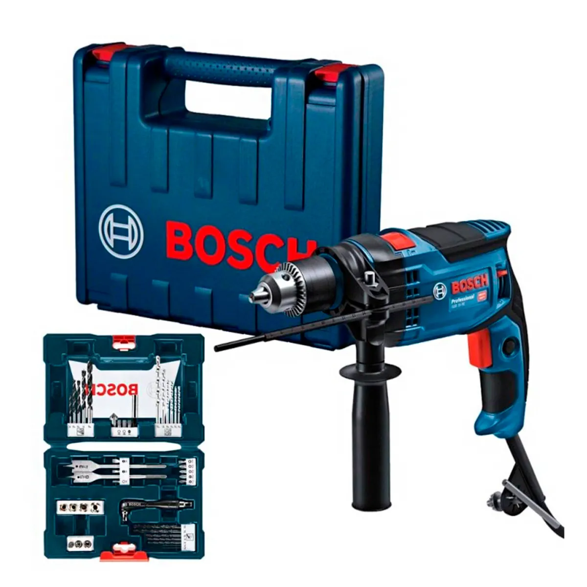 Taladro percutor GSB 16 RE Bosch + SET 41 Piezas, marca Bosch - Foto Principal