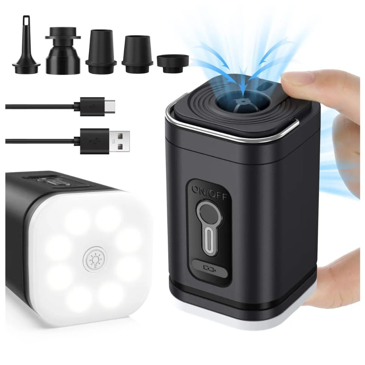 GENERICO - Combo 3 Bolsas Al Vacío Compresoras + Mini Bomba de Aire Electrica