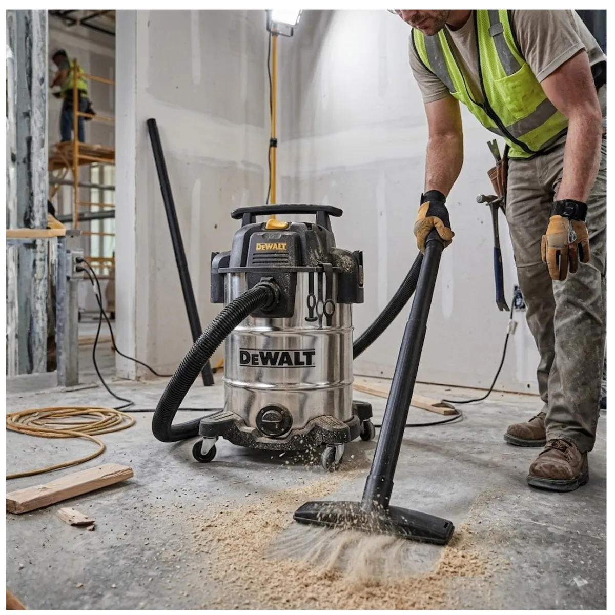 DEWALT - Aspiradora y sopladora de polvo y liquido 30 litros acero inoxidable DEWALT