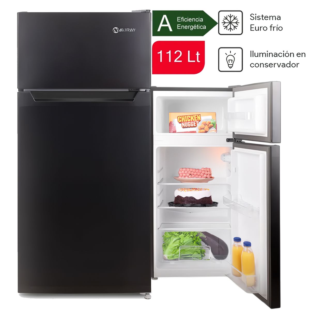 MIRAY - Refrigeradora Miray RM-114H Euro Frío 112 Litros