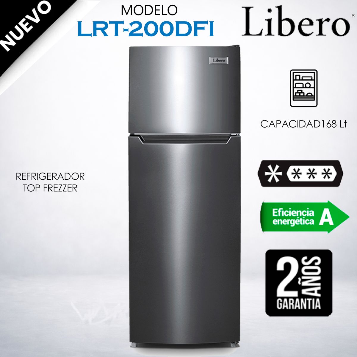 LIBERO - REFIGERADOR LIBERO DEFROST 168LT
