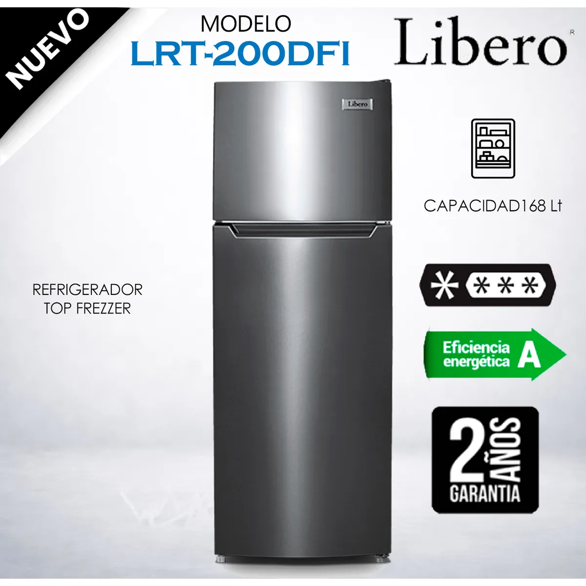 LIBERO - REFIGERADOR LIBERO DEFROST 168LT