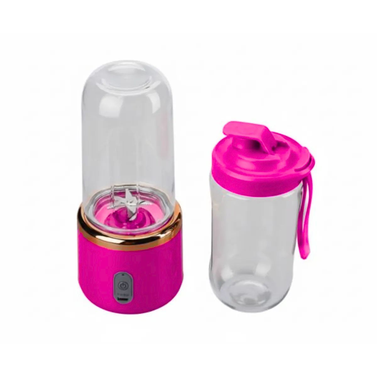 GENERICO - Mini Licuadora Portátil 520ml Recargable - Rosado