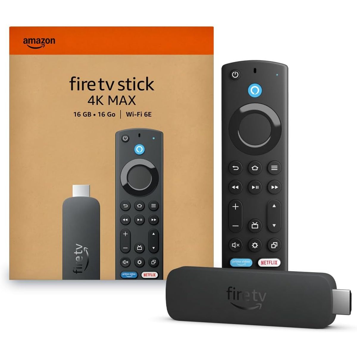 AMAZON - FIRE TV STICK 4K MAX WiFi 6E- 2DA GEN 16GB NEGRO
