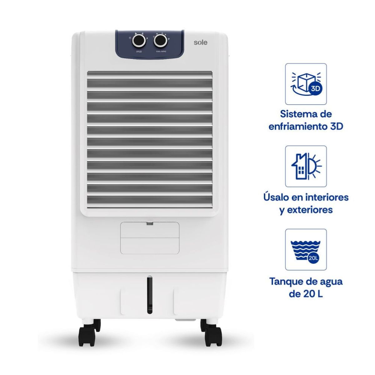 SOLE - Rapifresco Sole Ultra Cool Pro 20L SOLRAP002  Enfriamiento Potente y Eficiente