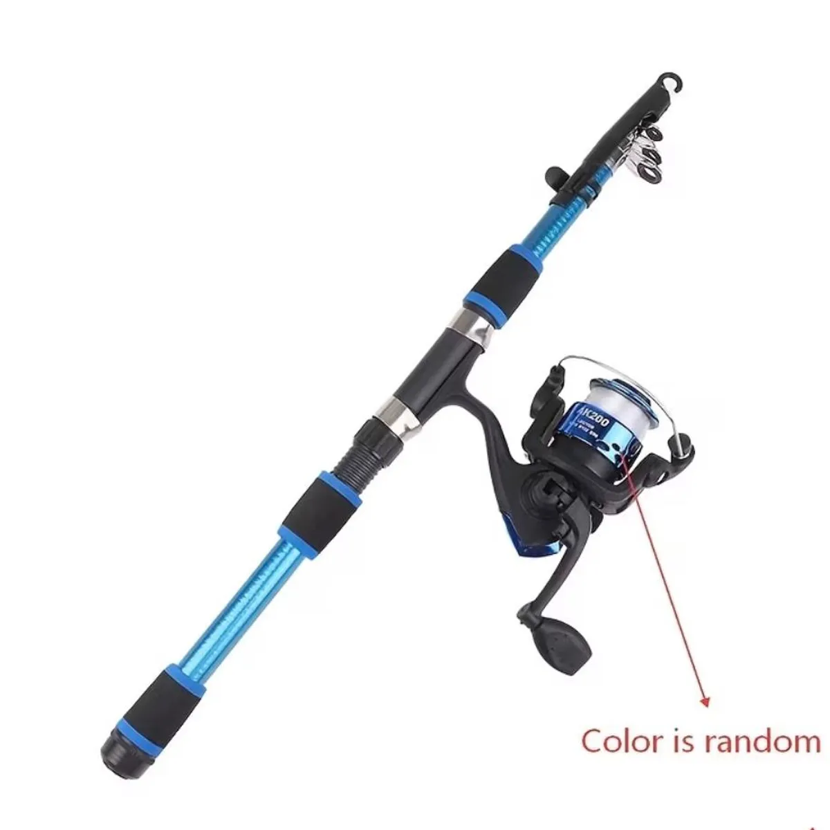 CAÑA DE PESCA PESCAR CON CARRETE COLOR AZUL Y NEGRO, marca GENERICO - Foto Principal