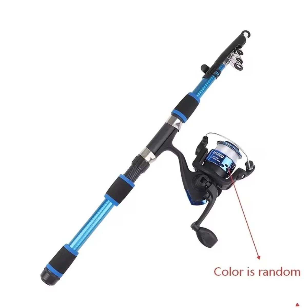 CAÑA DE PESCA PESCAR CON CARRETE COLOR AZUL Y NEGRO, marca GENERICO - Foto Principal